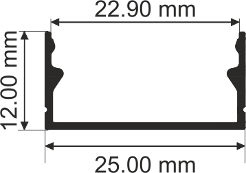 25X12mm Surface Profile