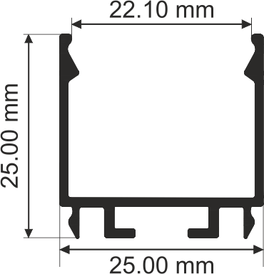 25X25mm Surface Profile
