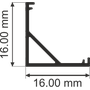 16X16mm Corner Profile